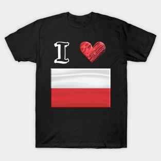 I love Flag from Polen T-Shirt